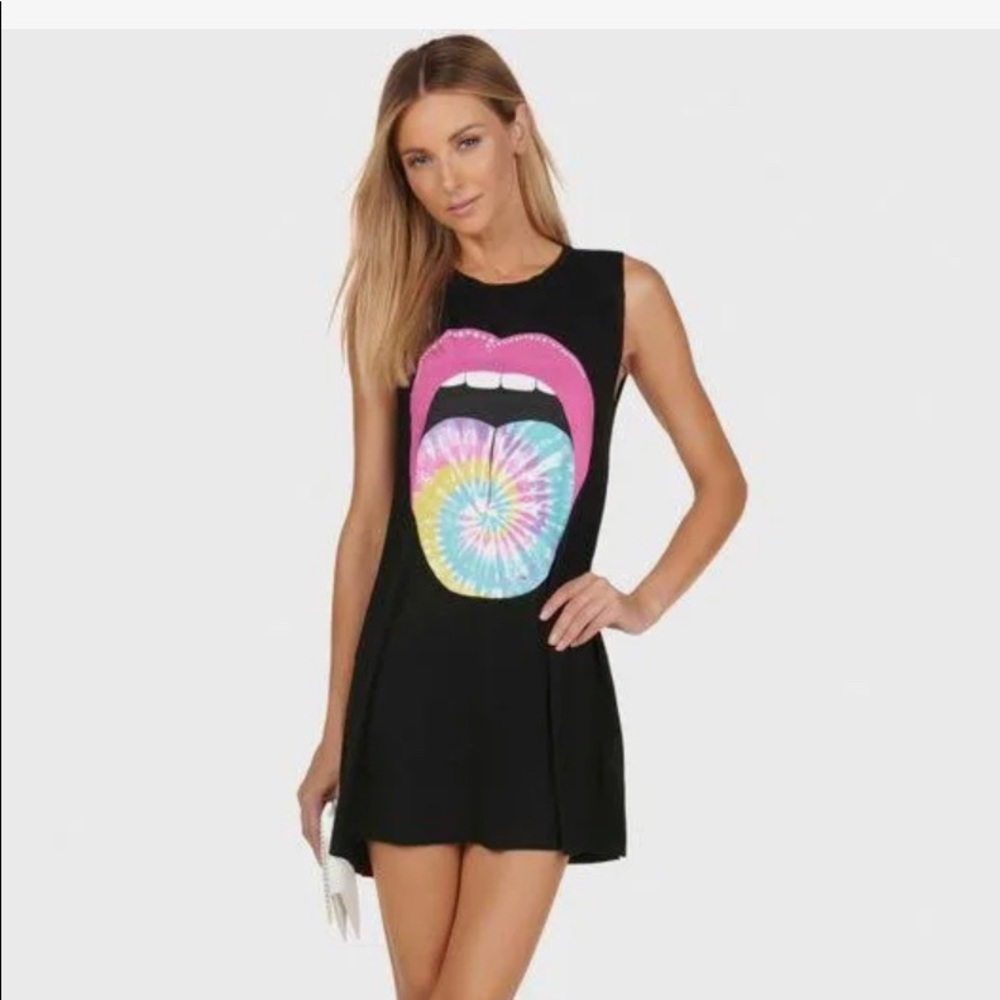 Lauren Moshi black tshirt dress S